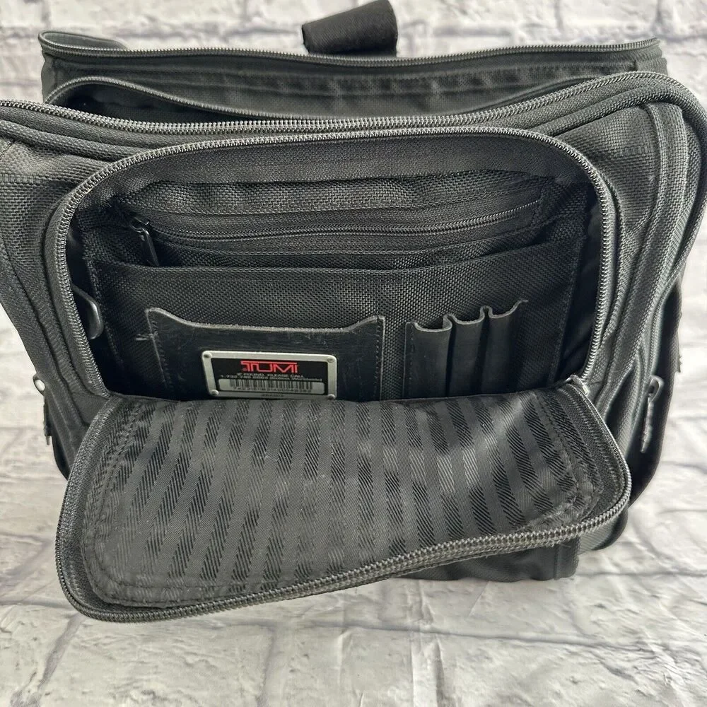 Tumi Alpha Ballistic Briefpack Nylon Canvas Laptop Organizer Briefcase Backpack
